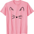 Cat Face Kitty Lover T-Shirt - Pink