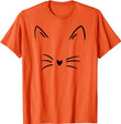 Cat Face Kitty Lover T-Shirt - Orange