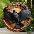 Crow Sign, Cute Bird Round Aluminum Sign, Wall Hanging,Decorative Wall Art,Room Home Restaurant Bar Cafe Decor, Women Gifts.