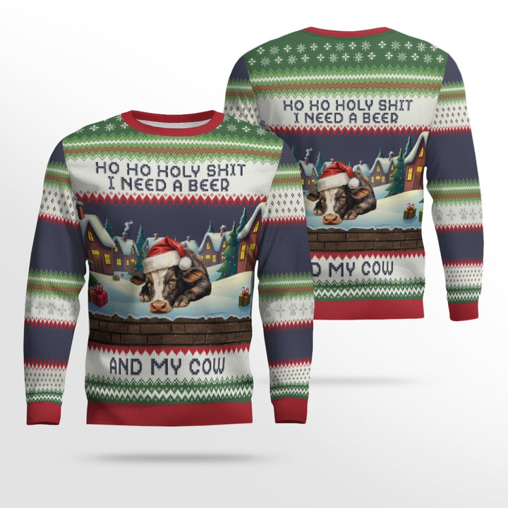 Premium Cow Christmas Sweater