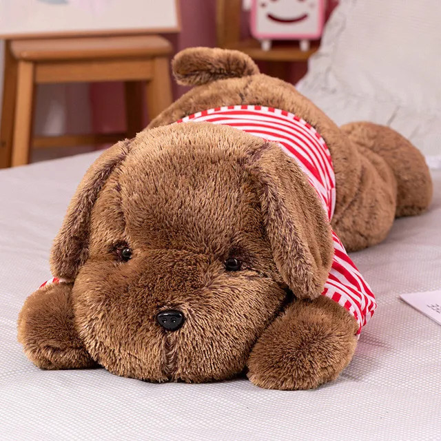 Toy Big Sleeping Dog Stuffed Striped 