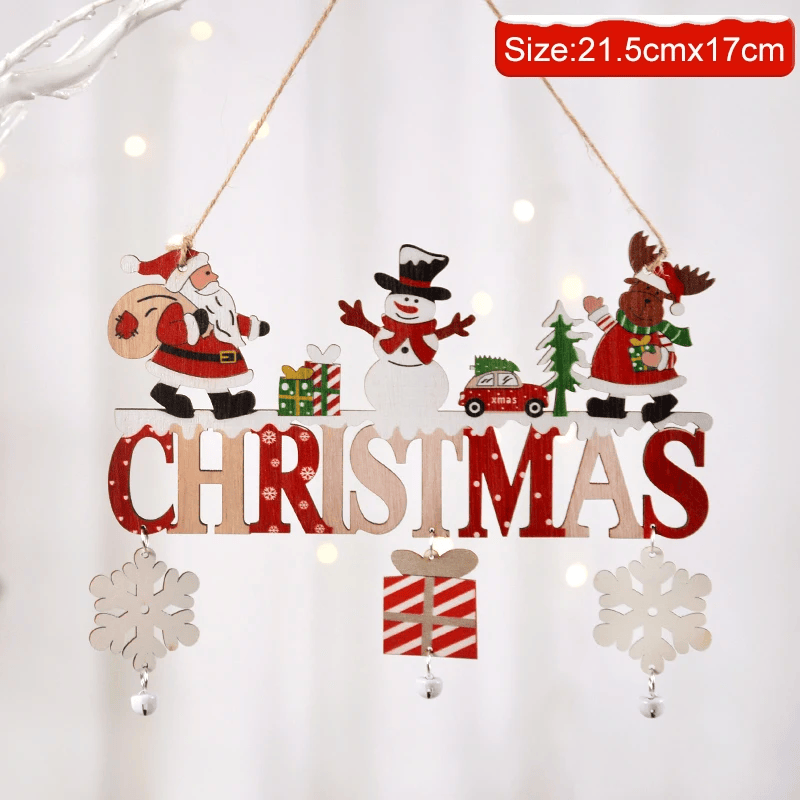 Wooden Gnome Santa Christmas Ornaments - Festive Tree Decor & New Year Gifts 2024