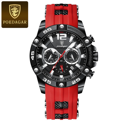 5: Luxury Man Wristwatch Sport Chronograph Waterproof Luminous Date.