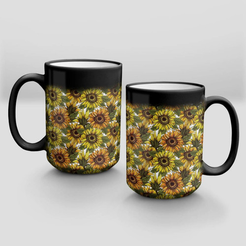 Premium Sunflower Color Changing Mugs and Tumblers.