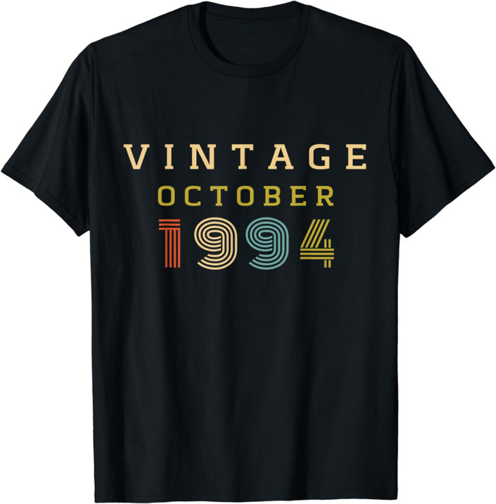 26 Year Old Birthday Gift Vintage 1994 October T-Shirt