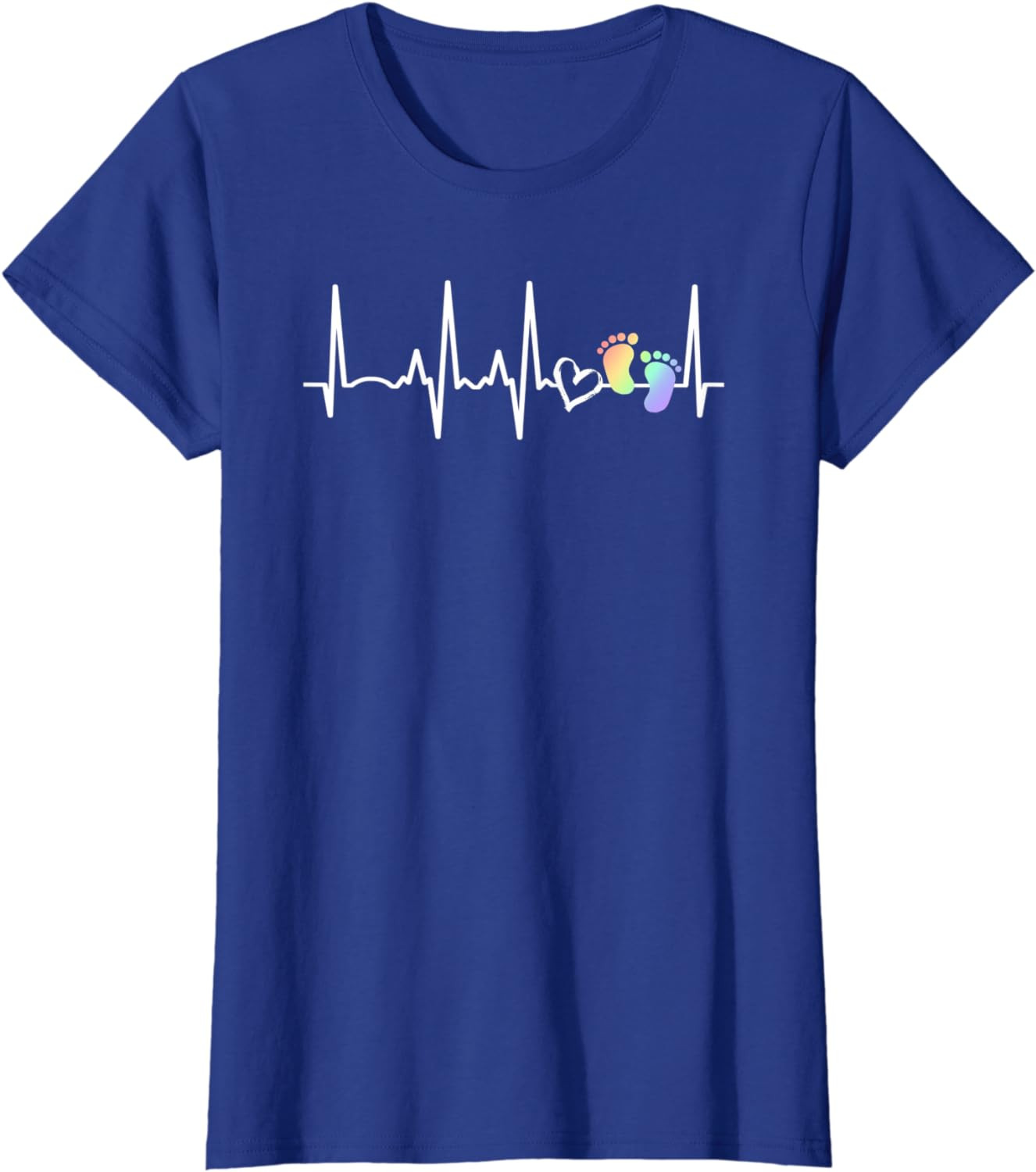 Womens Love Midwifery Ekg Heartbeat Line- Midwife - L And D Nurse T-Shirt