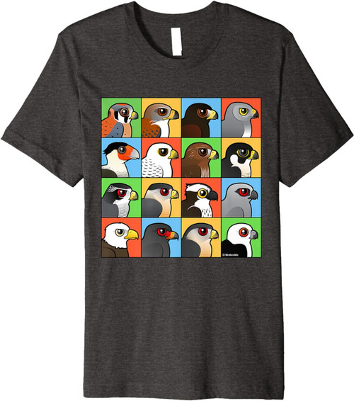 16 Cute Cartoon Birds Of Prey Birdorable Raptors Premium T-Shirt