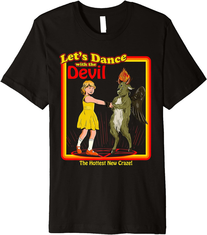 Witchcraft Let's Dance With The Devil Baphomet Satanic Funny Premium T-Shirt