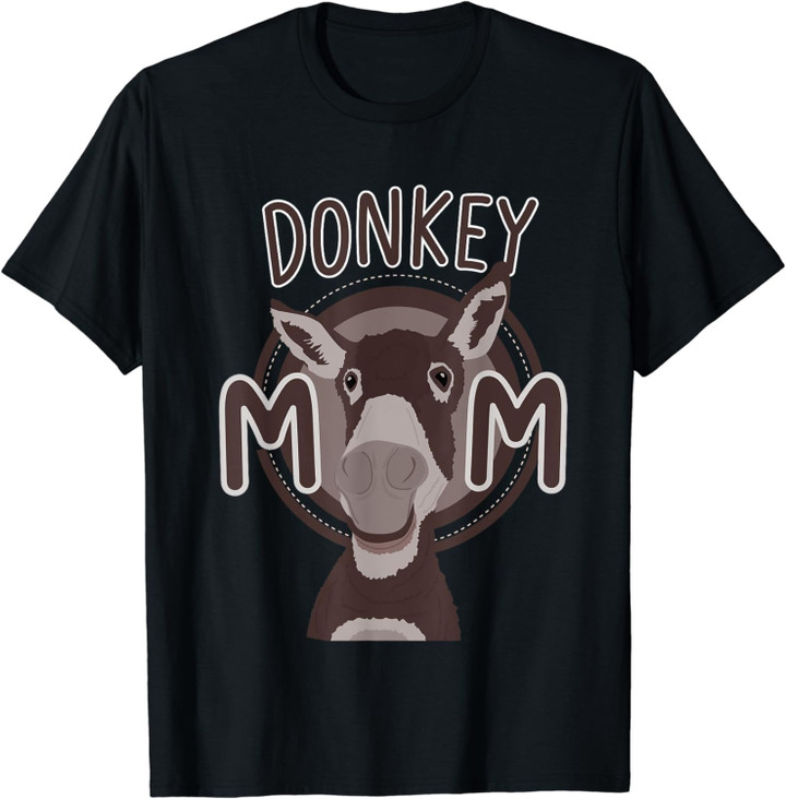 Womens Donkey Mom Outfit Clothes Stuff Lover Gift Girls T-Shirt