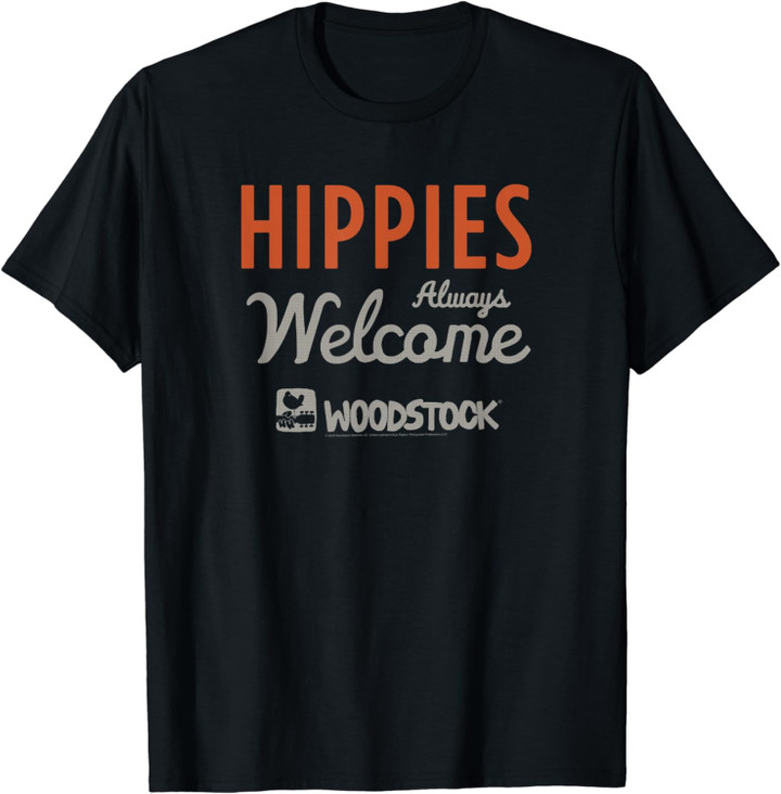 Woodstock - Hippies Welcome T-Shirt