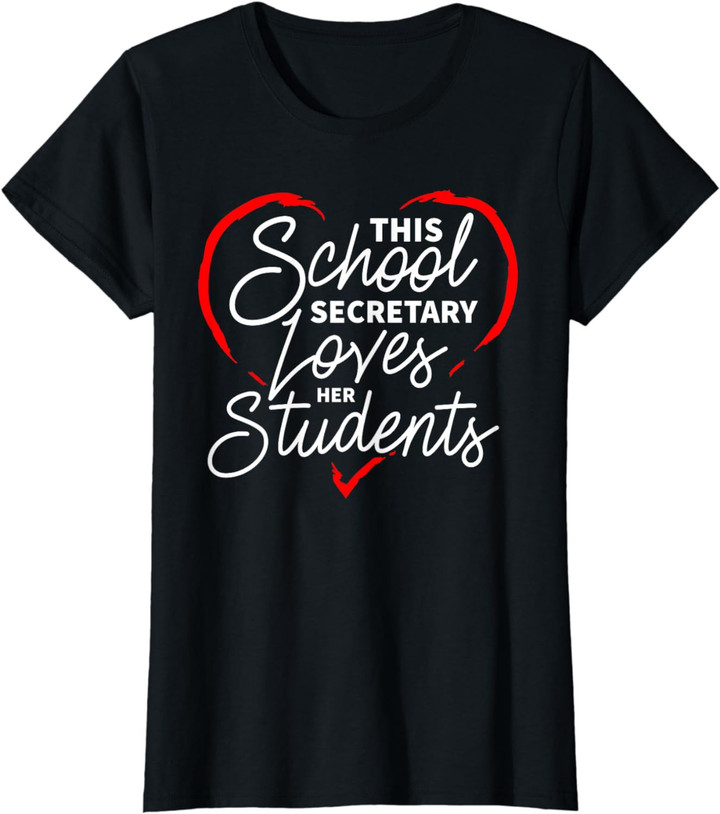 Womens Cute School Secretary Gift T-Shirt