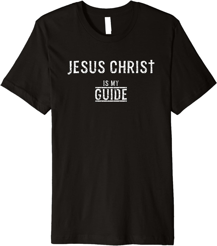 Wwjd What Would Jesus Do Christ Is My Guide Christian Slogan Premium T-Shirt