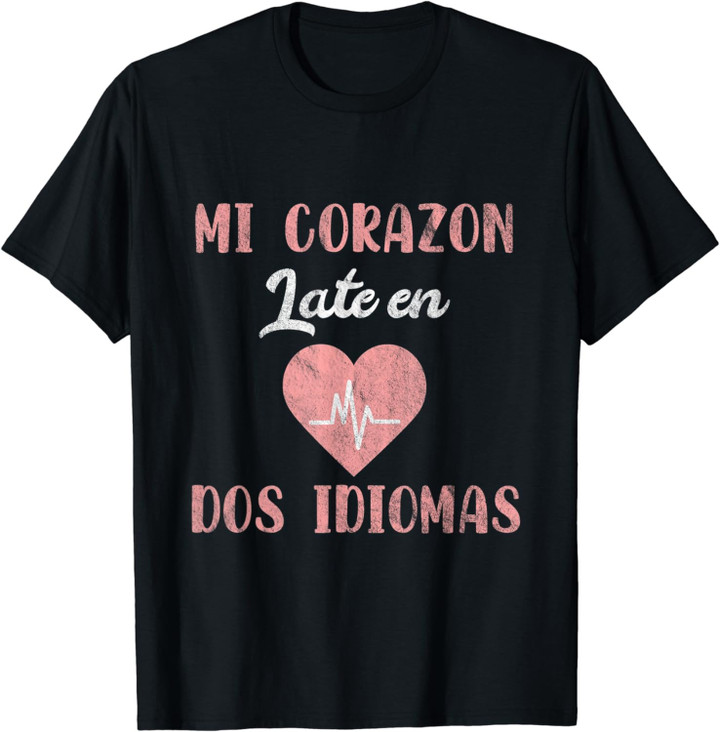 Spanish Bilingual Teacher Heart Maestra Gratitude Gift T-Shirt