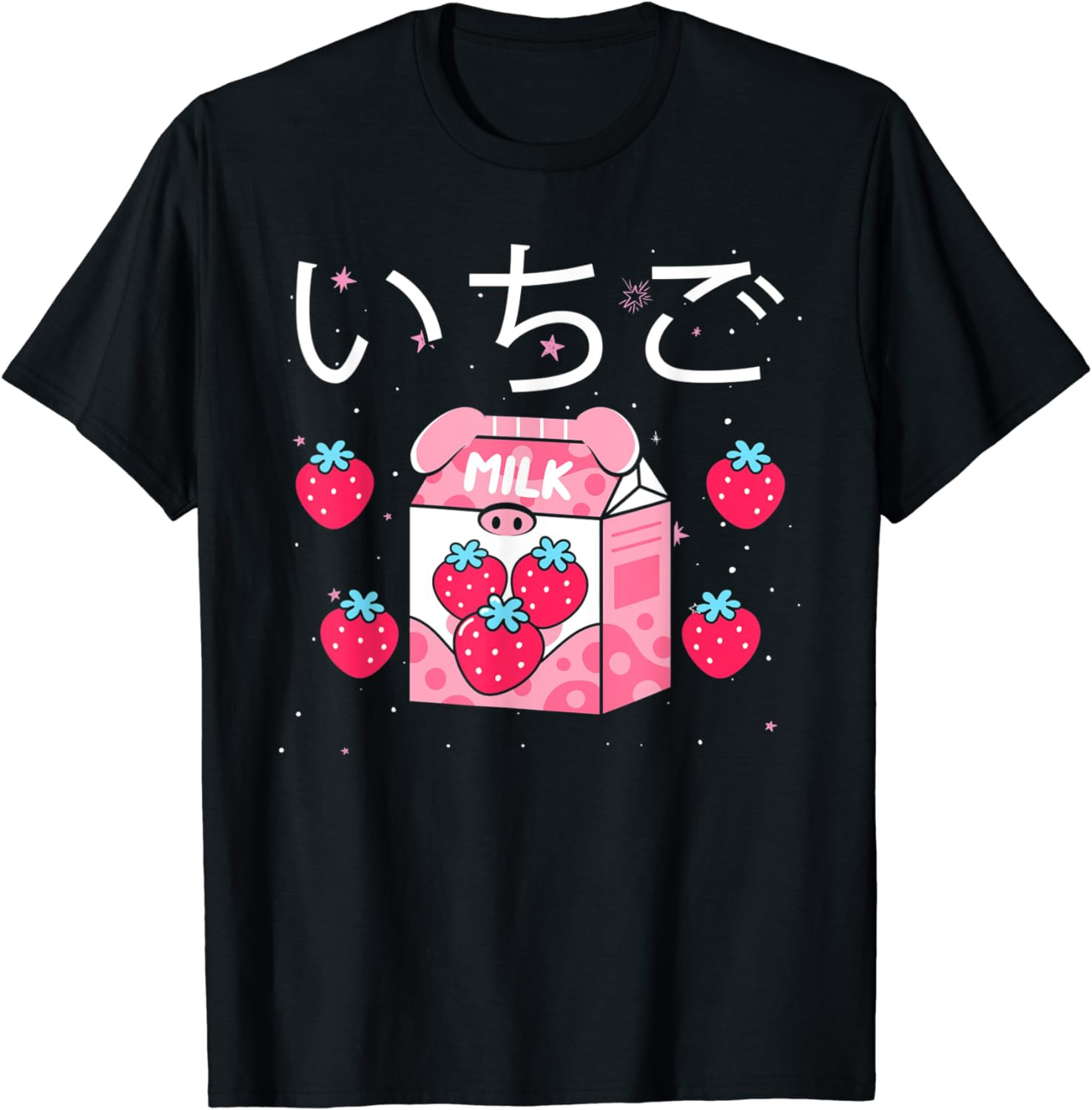 Strawberry Milk Kawaii Japanese For Milk Aesthetic T-Shirt