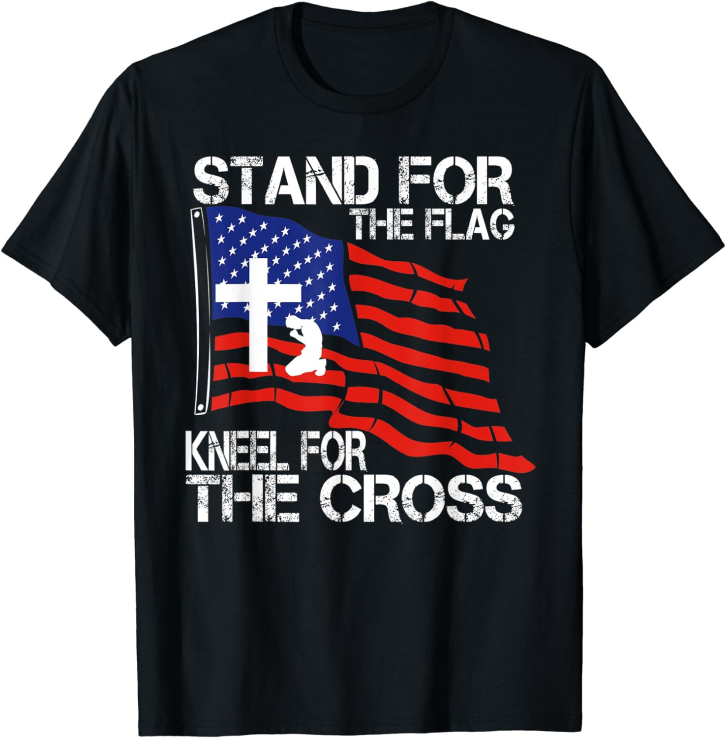 Stand For The Flag Kneel For The Cross T Shirt