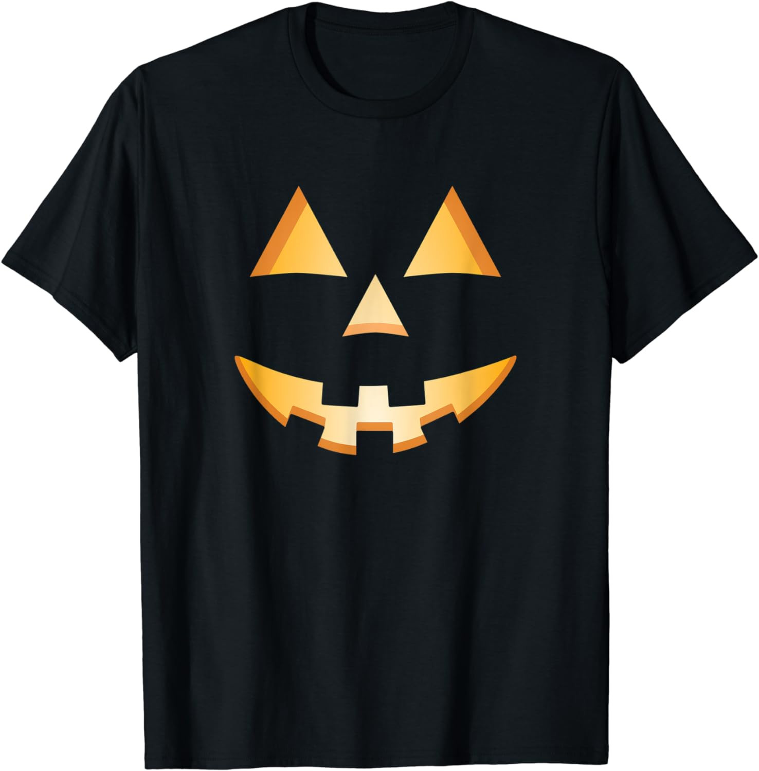 Smiling Jack-O-Lantern Halloween Pumpkin Carved Face T-Shirt