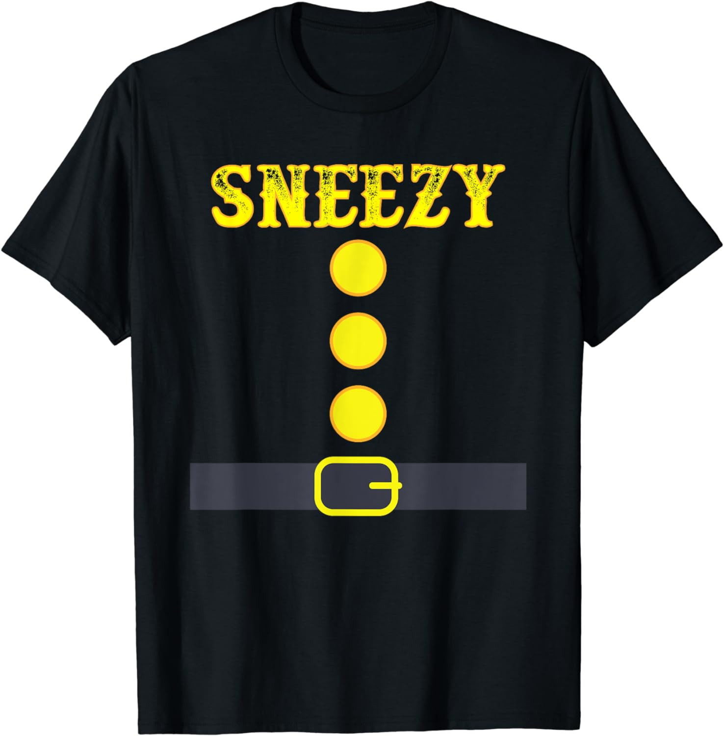 Sneezy Dwarf Halloween Costume Color Matching Family Sneezy T-Shirt
