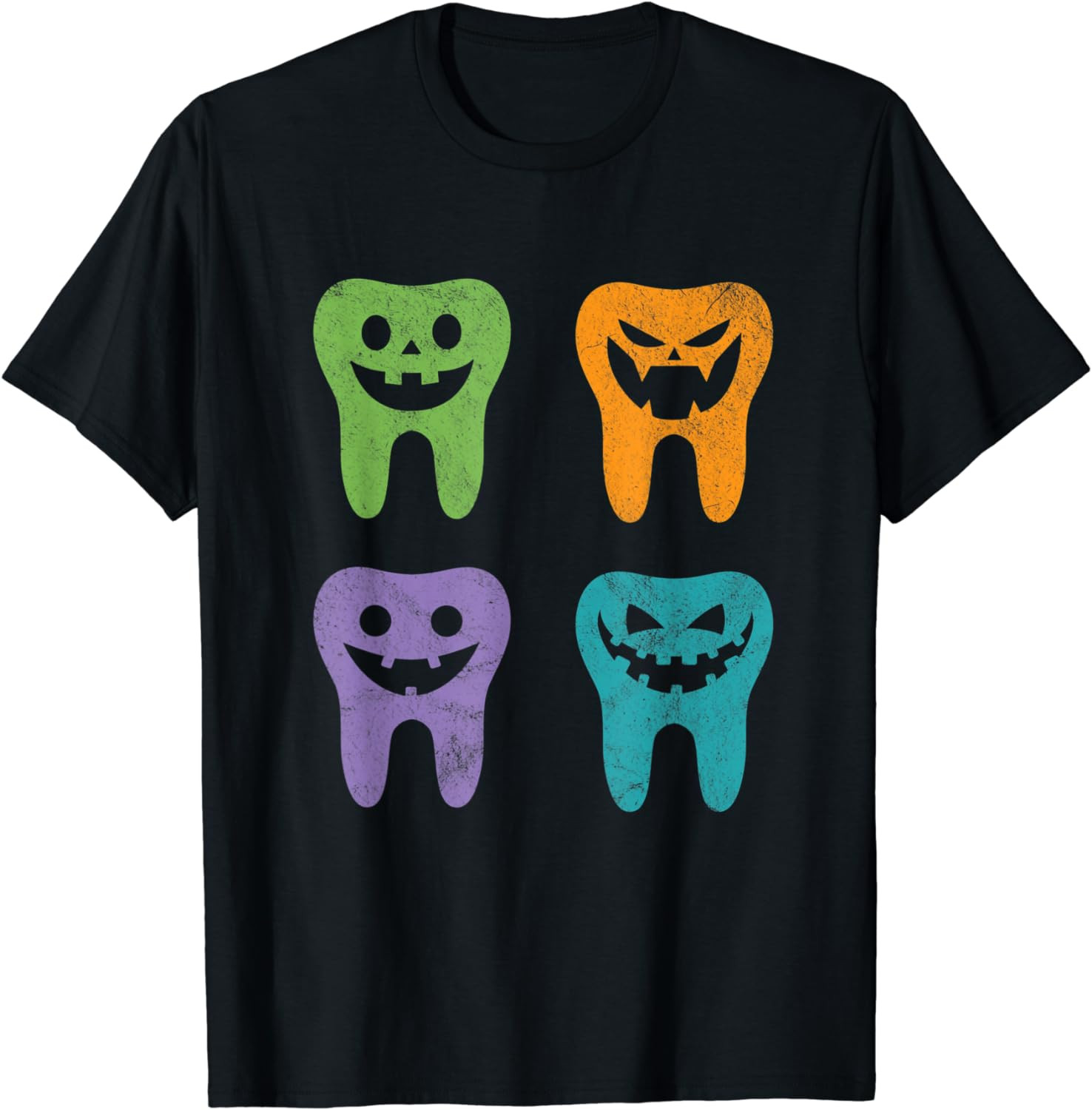 Teeth Jack O Lantern Dental Halloween Dentist Costume T-Shirt