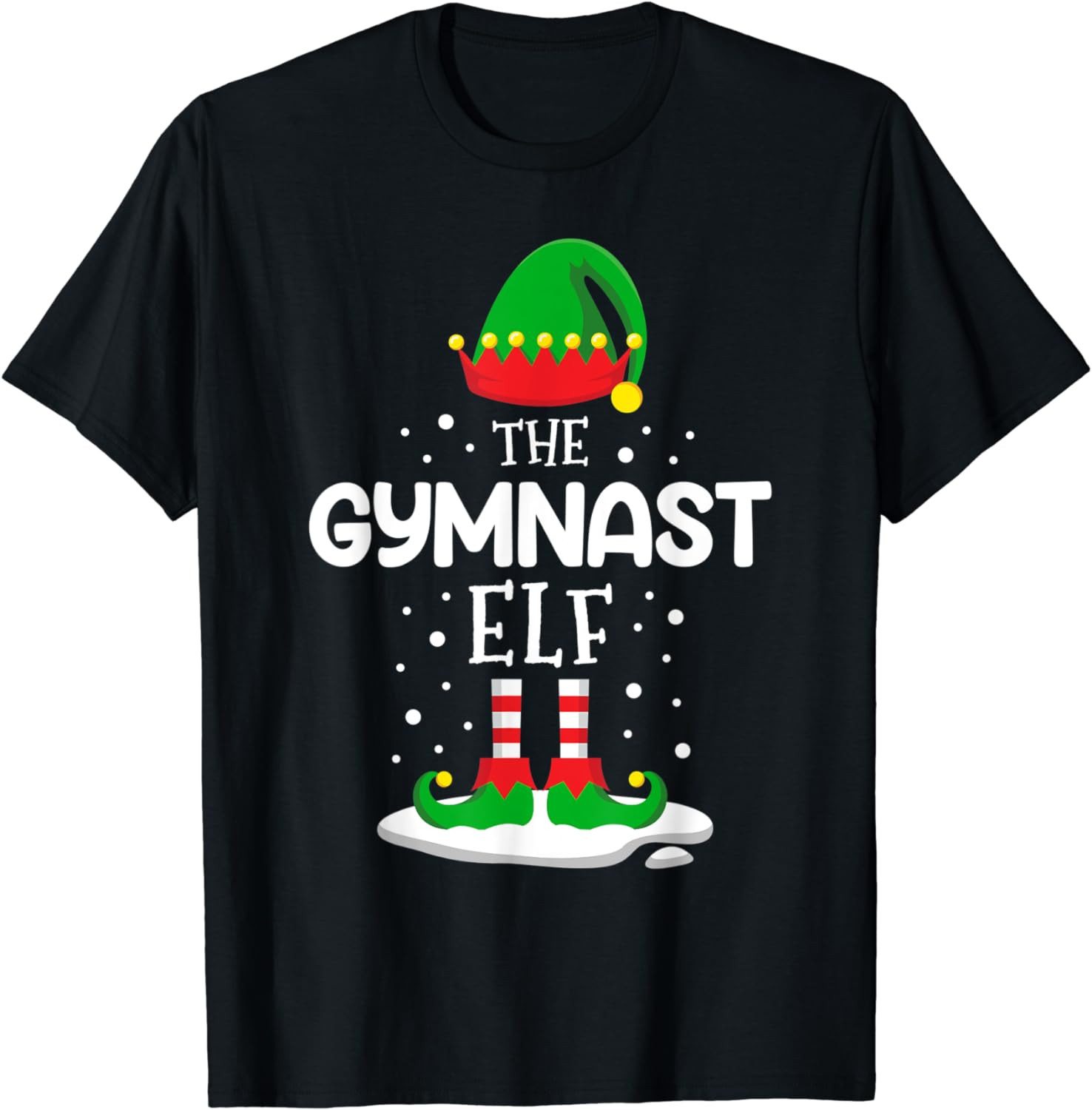 The Gymnast Elf Christmas Family Matching Costume Pjs Cute T-Shirt