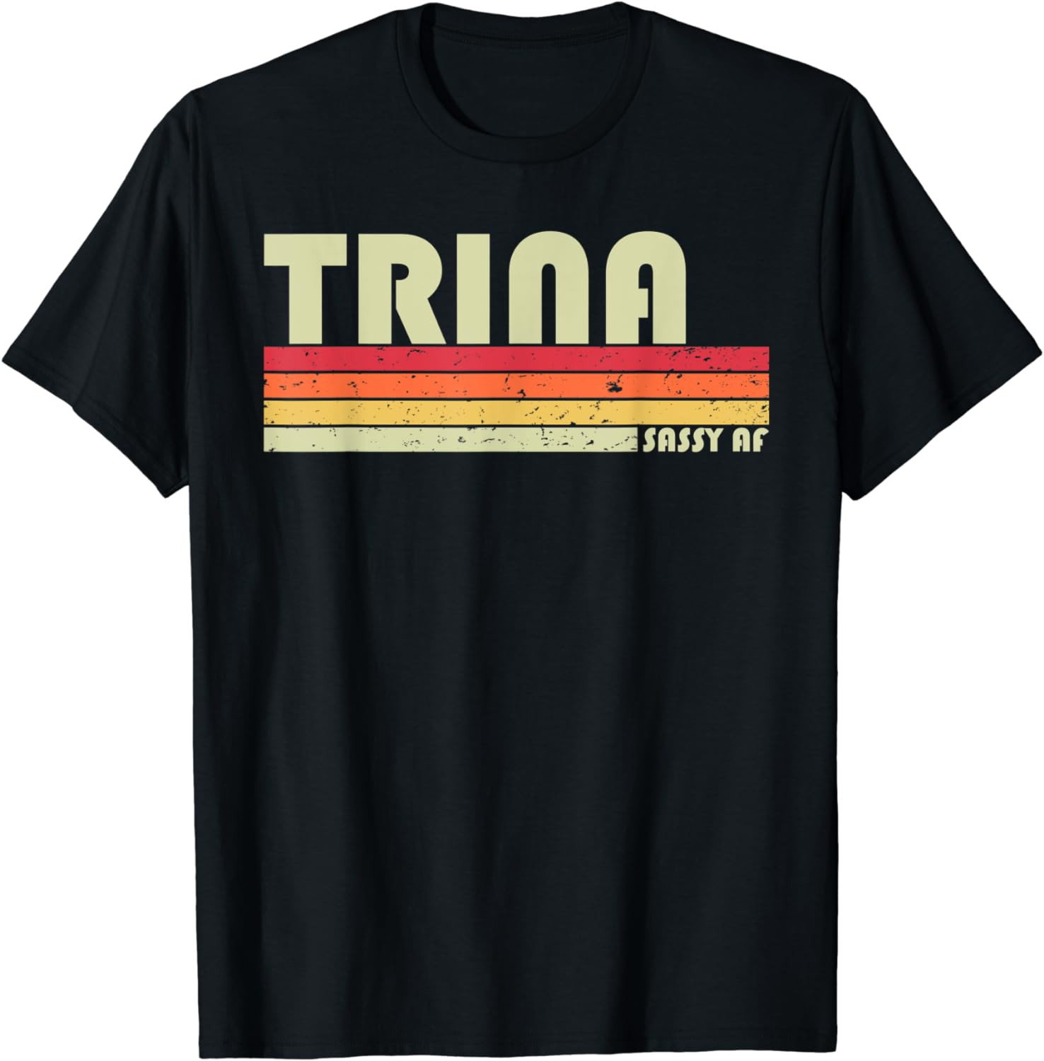 Trina Gift Name Personalized Retro Vintage 80s 90s Birthday T-Shirt
