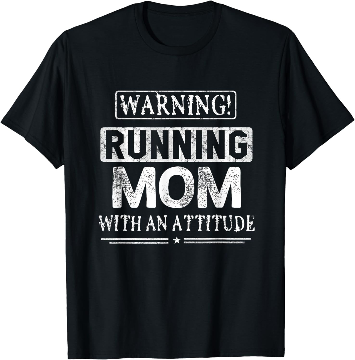 Warning Running Mom T-Shirt For Women Funny Sport Gift