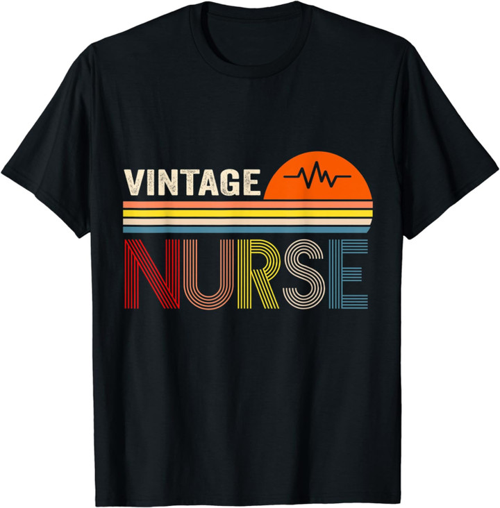 Vintage Nurse Knows More Than She Says Nursing Funny Nurse T-Shirt