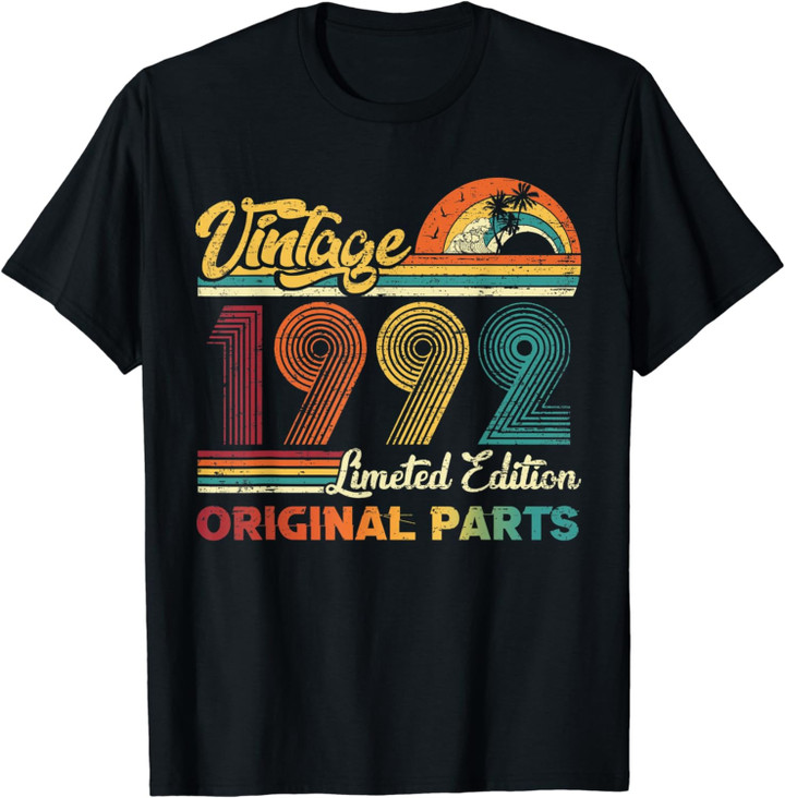 Vintage 1992 Limited Edition Original Parts 30th Birthday T-Shirt