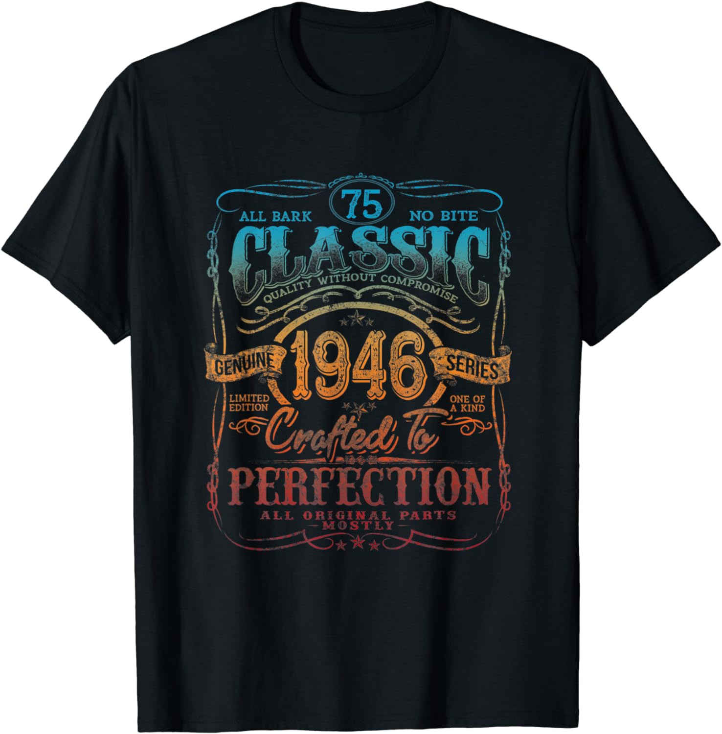 Vintage 1946 Limited Edition Gift 75 Years Old 75th Birthday T-Shirt