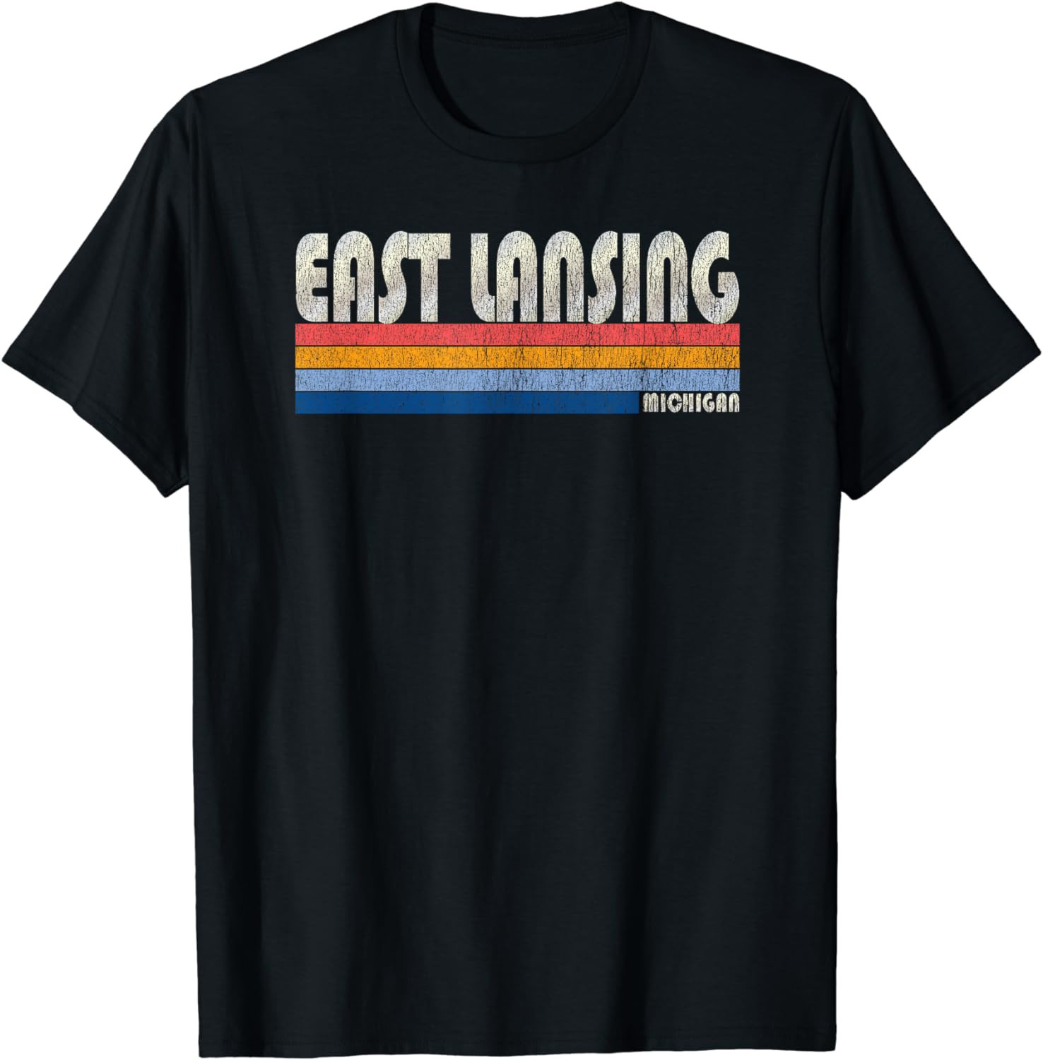 Vintage 70s 80s Style East Lansing Mi T-Shirt