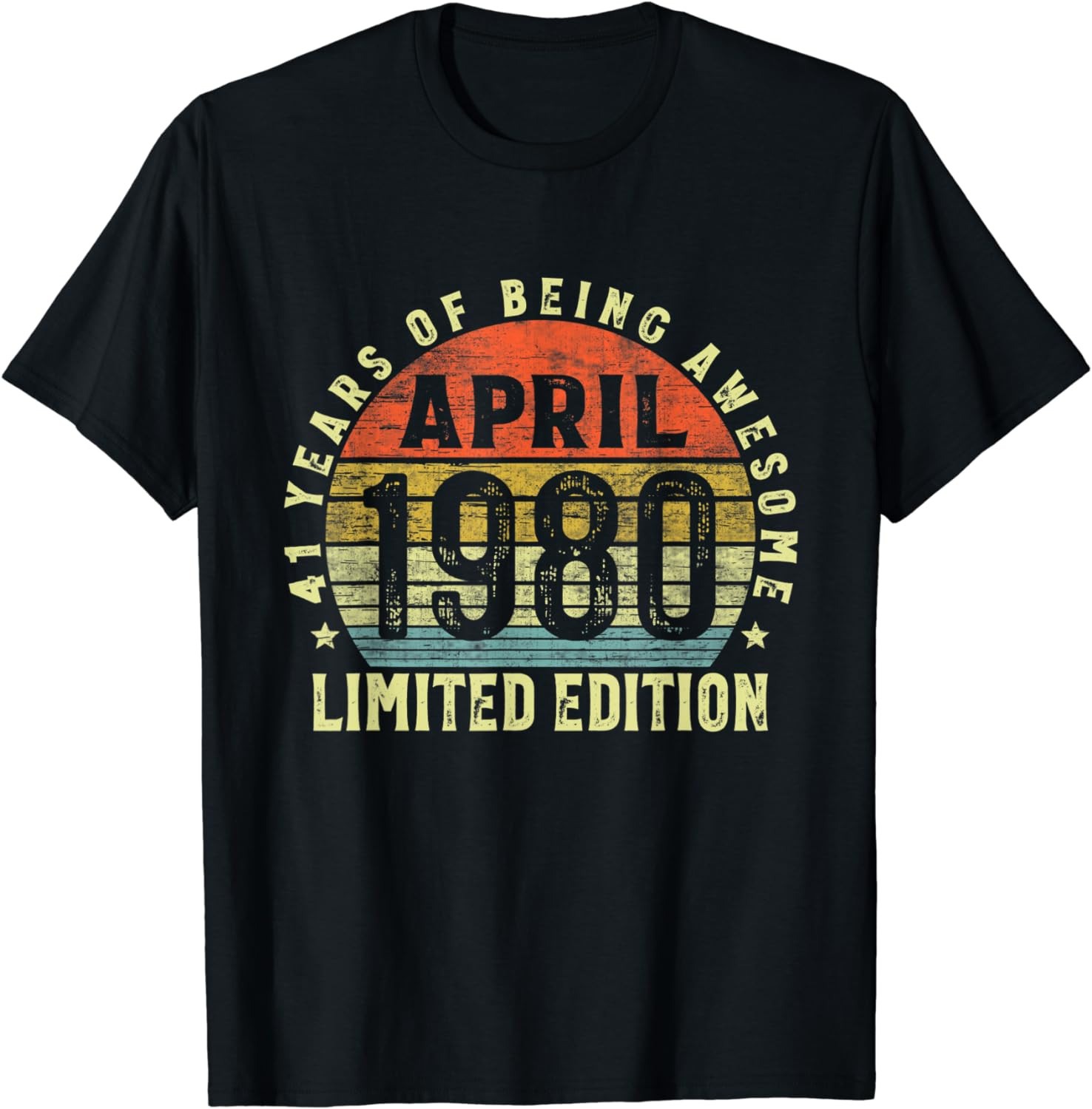Vintage April 1980 Limited Edition 41 Years Old Gift 41st T-Shirt