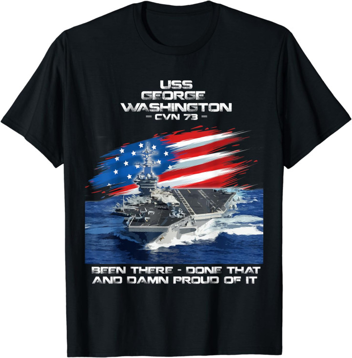 Uss George Washington Cvn 73 Aircraft Carrier Veteran Xmas T-Shirt