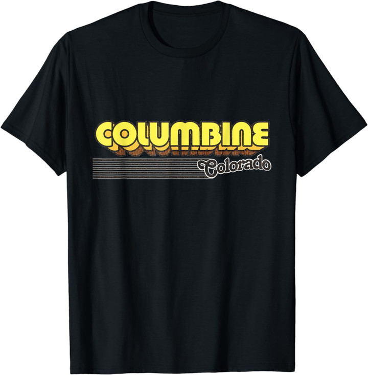 Vintage Columbine, Colorado T-Shirt - Retro Stripes