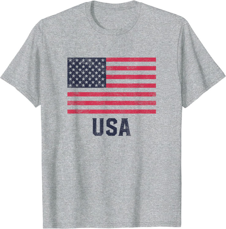 Usa Flag Red White Blue 4th Of July Top T-Shirt
