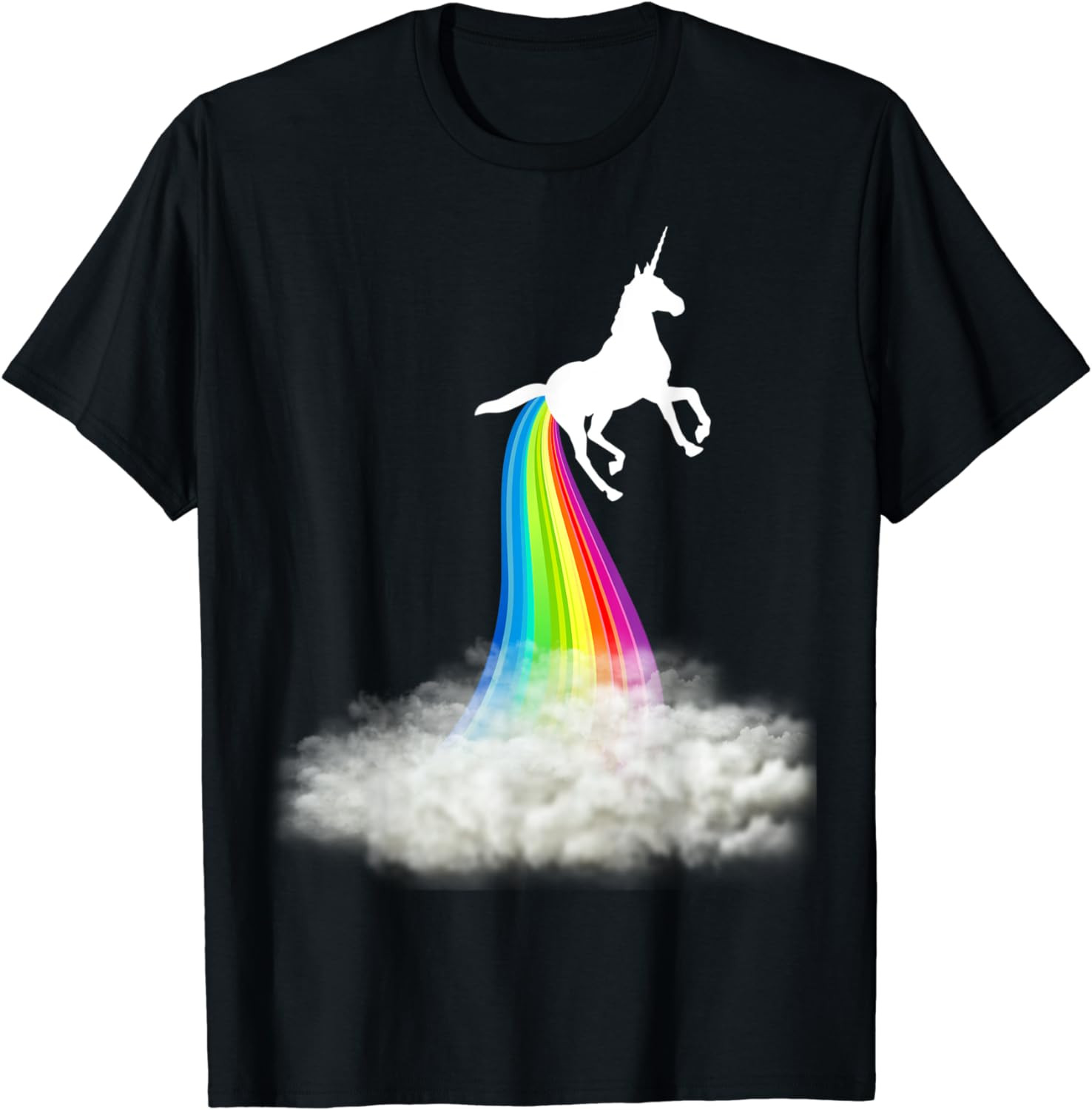 Unicorn T-Shirt Unicorn Pooping Rainbow