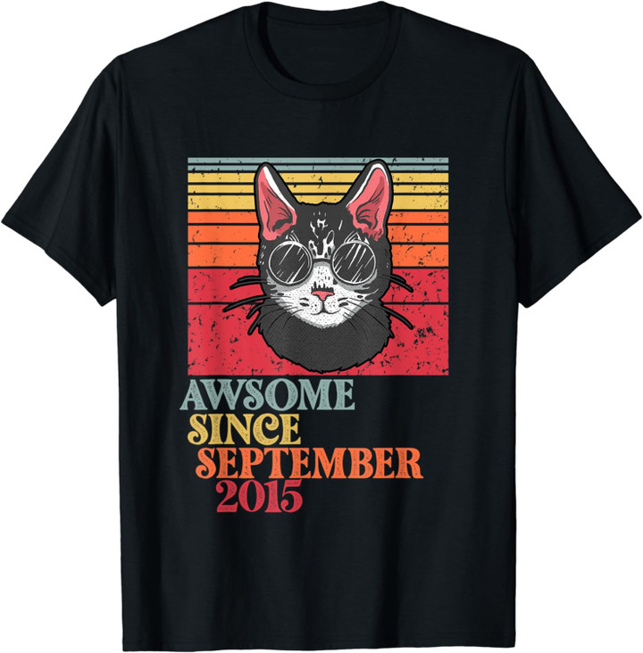 Birthday Gift For Someone Born In September 2015 Cat Lover T-Shirt