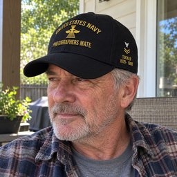 U.S. Navy Photographers Mate (PH) Rating Veteran Embroidered Cap (Gold Thread) - 1670