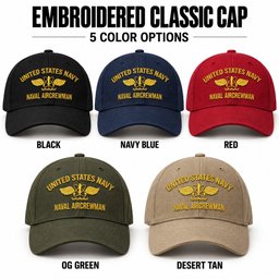 U.S. Navy Naval Aircrewman (AW) Rating Veteran Embroidered Cap (Gold Thread) - 1602