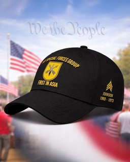 1st Special Forces Group First In Asia Embroidered Cap