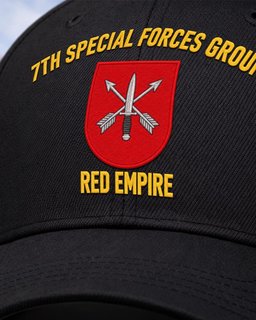 7th Special Forces Group Red Empire Embroidered Cap