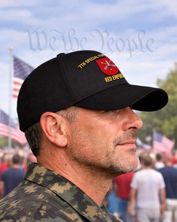 7th Special Forces Group Red Empire Embroidered Cap