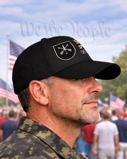 5th Special Forces Group (Airborne) Black Flash Embroidered Cap