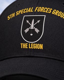 5th Special Forces Group The Legion Black Flash Embroidered Cap