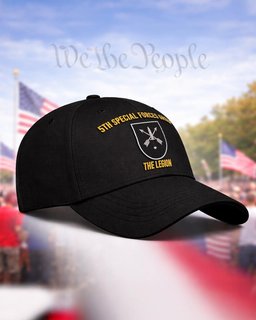 5th Special Forces Group The Legion Black Flash Embroidered Cap