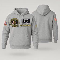 National Guard POW/MIA - You Are Not Forgotten - Embroidered Veteran Apparel | VeteranStitch - Hoodie Sport Grey 3XL