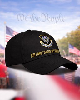 U.S. Air Force Special Operations Command (AFSOC) Veteran Embroidered Cap - 2777 - Embroidered Classic Cap Desert Tan mockup