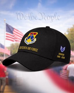 Eighteenth Air Force (Air Forces Transportation) Veteran Embroidered Cap - 2790 - Vintage Distressed Cap Black mockup
