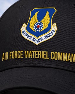 U.S. Air Force Materiel Command (AFMC) Veteran Embroidered Cap - 2775 - Embroidered Classic Cap Navy Blue mockup
