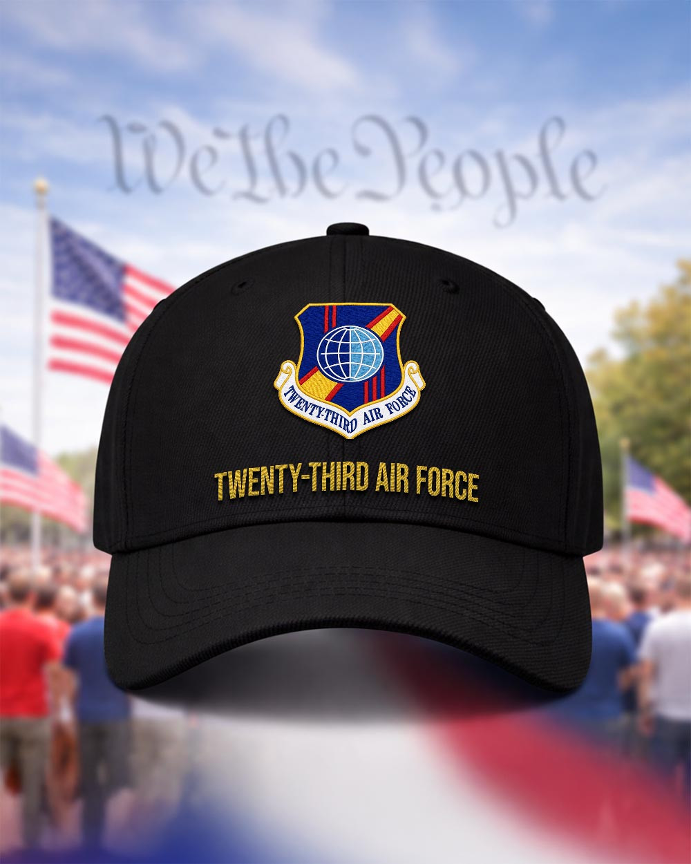 Twenty-Third Air Force (AFSOC) Veteran Embroidered Cap - 2815 - Embroidered Classic Cap Black mockup