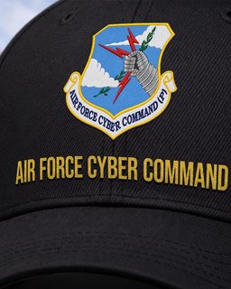 U.S. Air Force Cyber Command Veteran Embroidered Cap - 2772 - Embroidered Classic Cap Navy Blue mockup