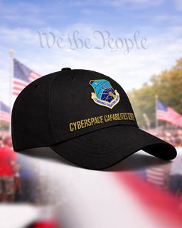 U.S. Air Force Cyberspace Capabilities Center Veteran Embroidered Cap - 2788 - Embroidered Classic Cap Desert Tan mockup